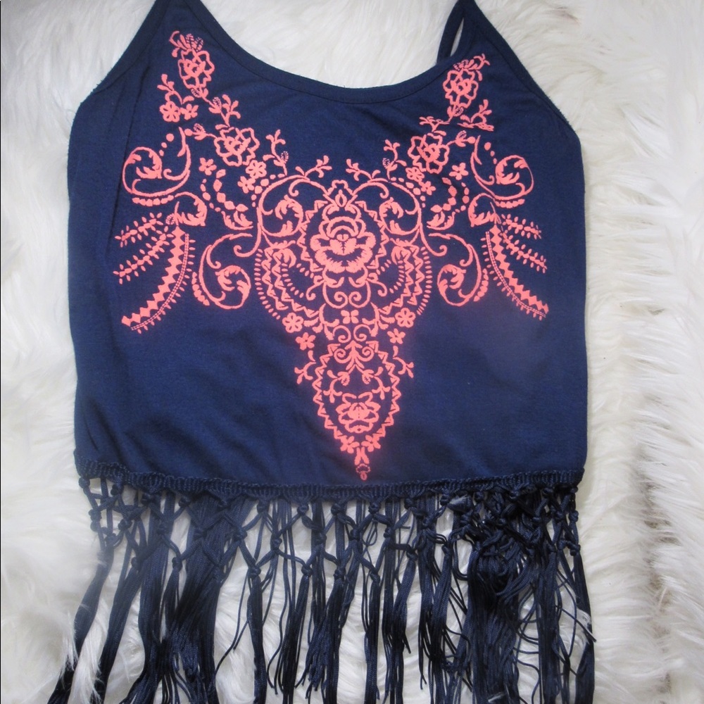 Fringe Detail Crop Top